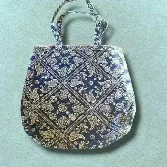 Handbags - Blue paisley tote bag
